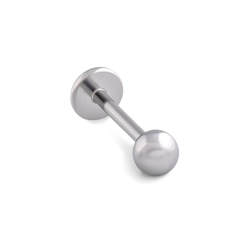 Steel Labret Flat Back with Ball End - Internally Threaded