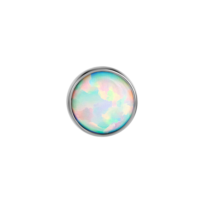 Bezel Set Opal Titanium Top - Threaded