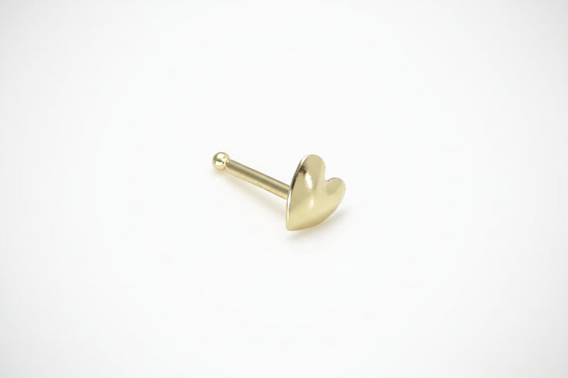 Gold Heart Nostril Stud