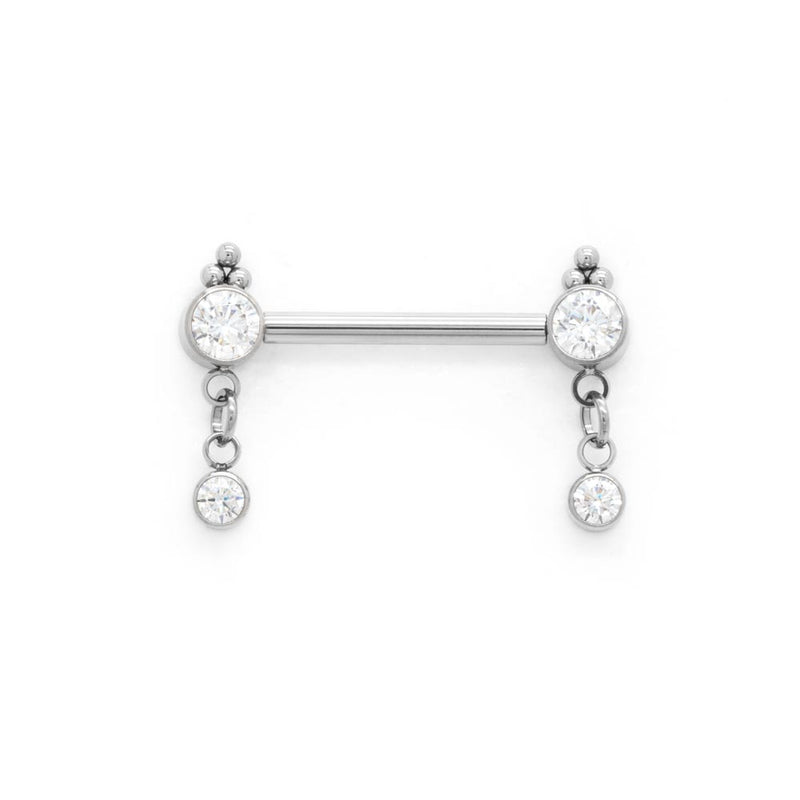 Dangle Titanium Nipple Barbell - Threadless