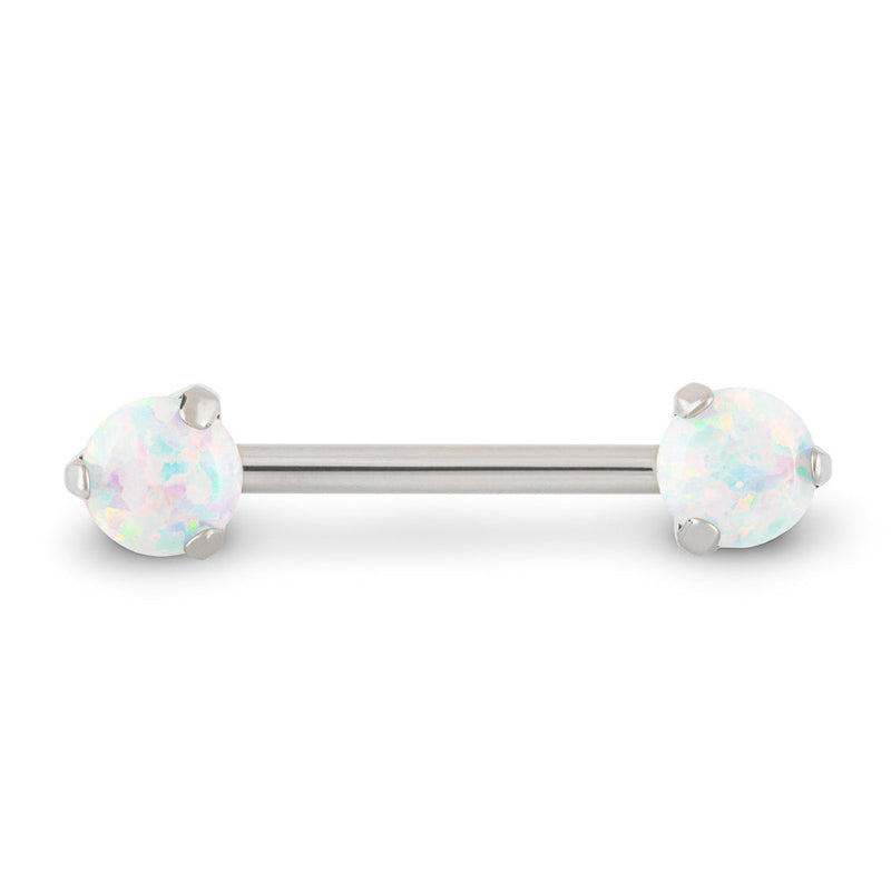 Opal Titanium Nipple Barbell - Threadless
