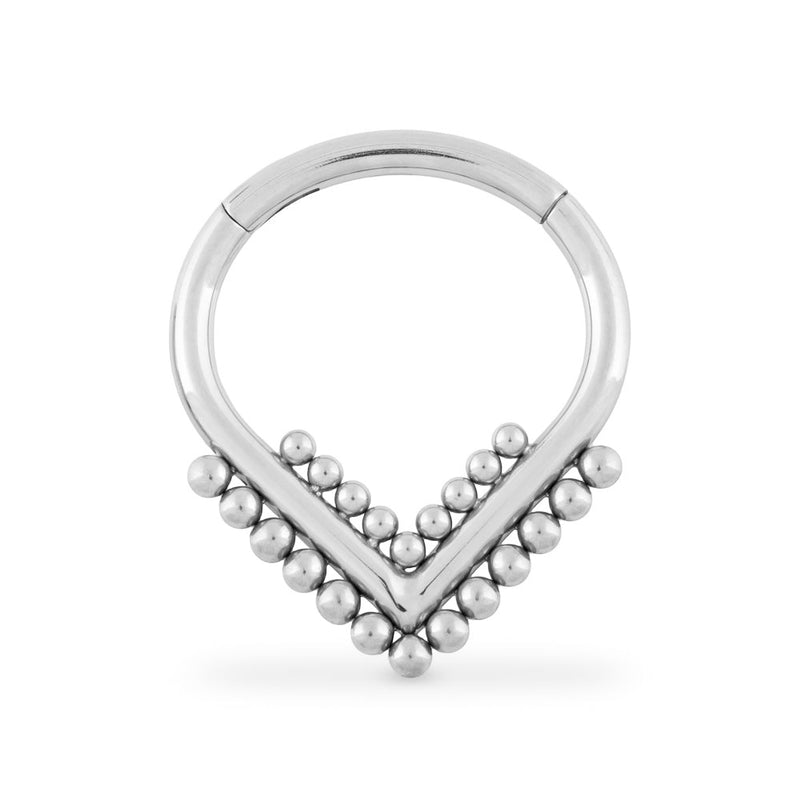 Micron Beaded Triangle Titanium Clicker