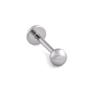 Steel Labret Flat Back with Ball End - Internally Threaded