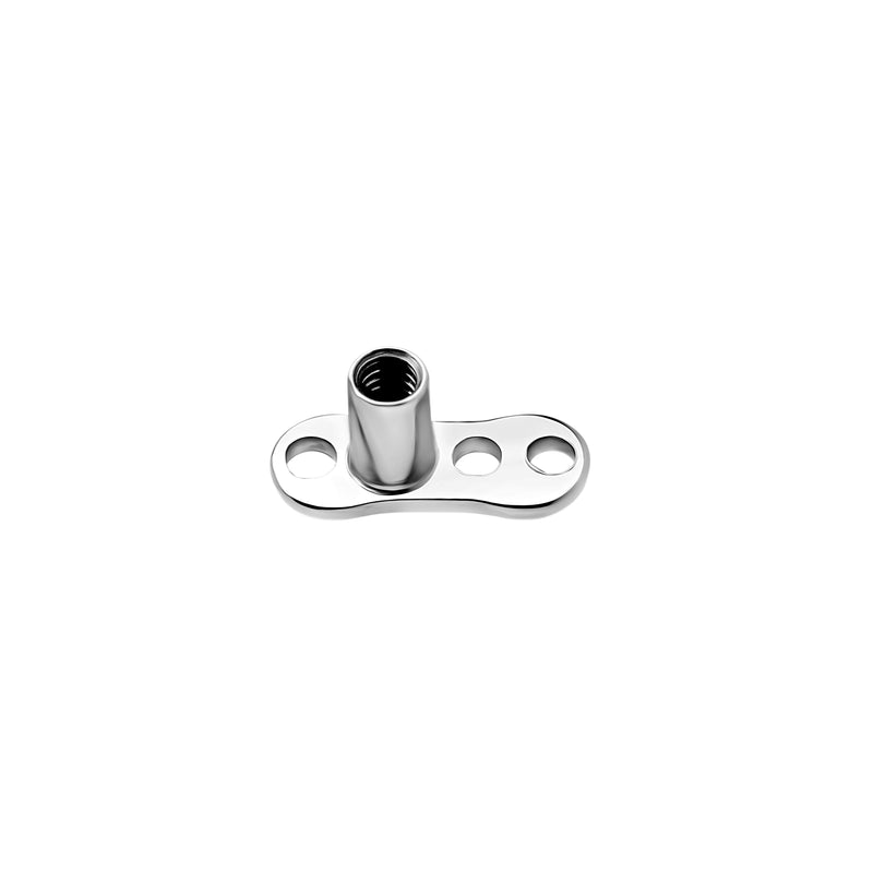 Steel Microdermal Anchor with Three-Hole Base