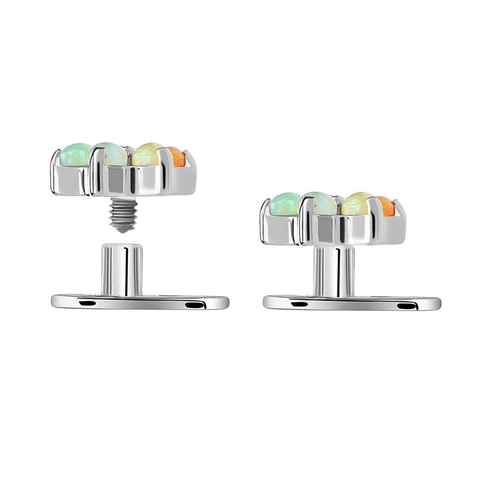 Oblong Titanium Dermal Anchor with 3-Hole Base