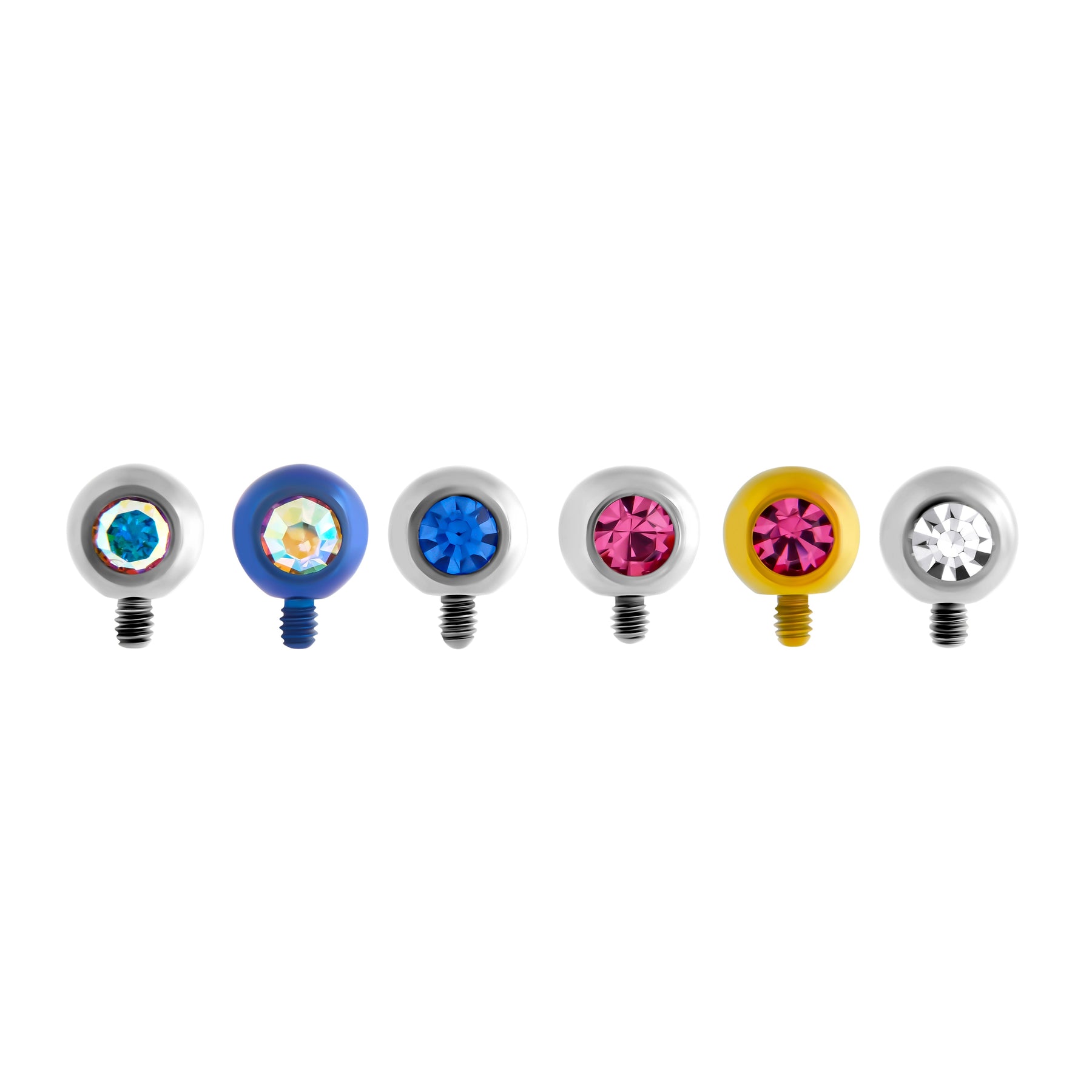 Bezel-Set Side Gem Top - Threaded