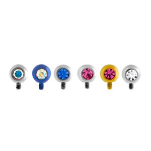 Bezel-Set Side Gem Top - Threaded