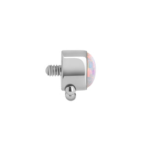 Titanium Micron Bead Row Opal Top - Internally Threaded