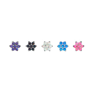 Opal Flower Titanium Top - Threaded