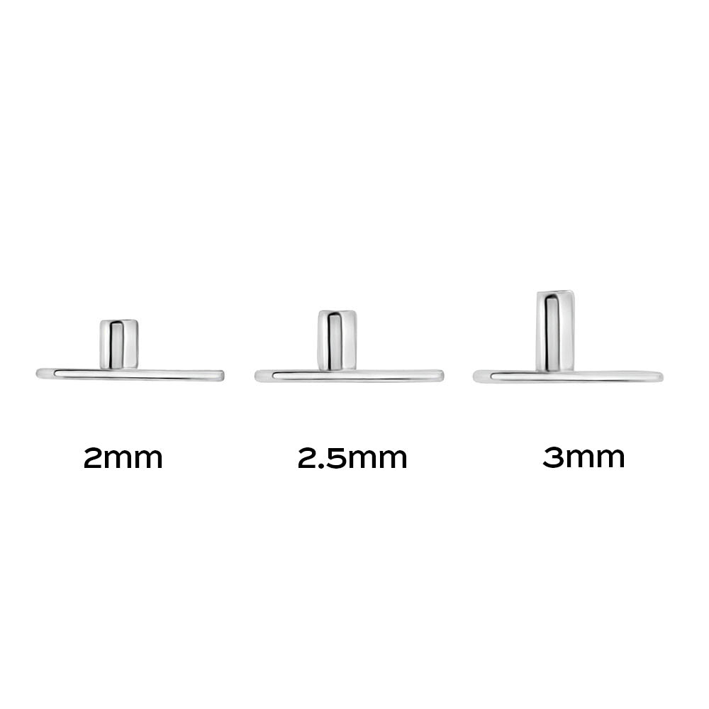 Dermal Titanium Anchor with 2-Hole Oval Base