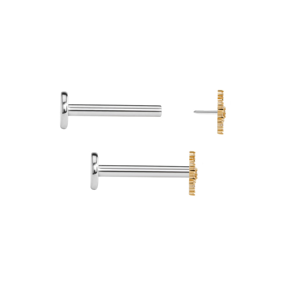 Gold Gemmed Snowflake Top - Threadless