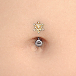 Gold Gemmed Snowflake Top - Threadless