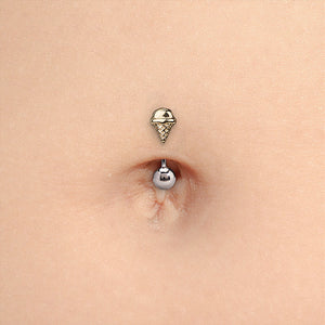 Gold Ice Cream Cone Top - Threadless