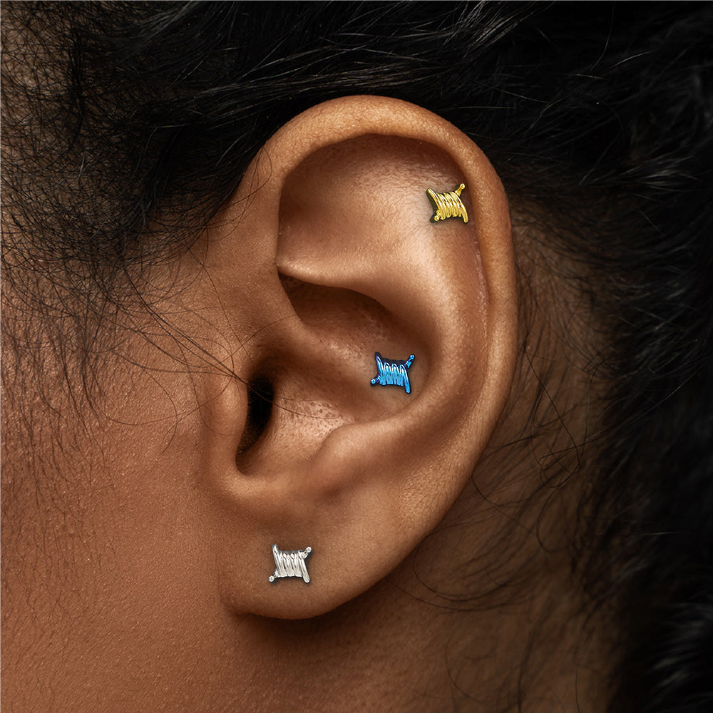 Barbed Wire Titanium Top - Threadless