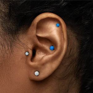 Opal Ball Titanium Top - Threadless