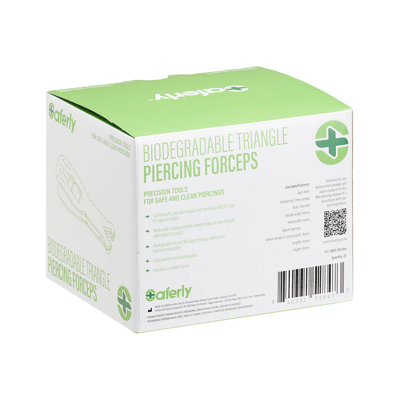 Saferly Triangle Biodegradable Piercing Forceps