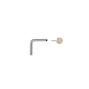 L-Bend Titanium Nostril Ring - Threadless