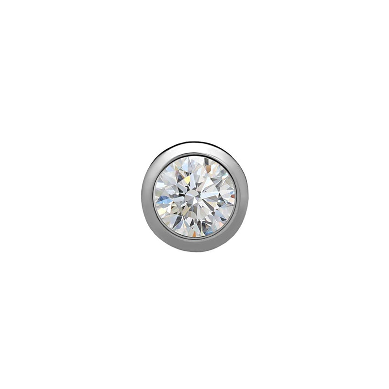 Martini Bezel-Set CZ Titanium Nostril Fishtail