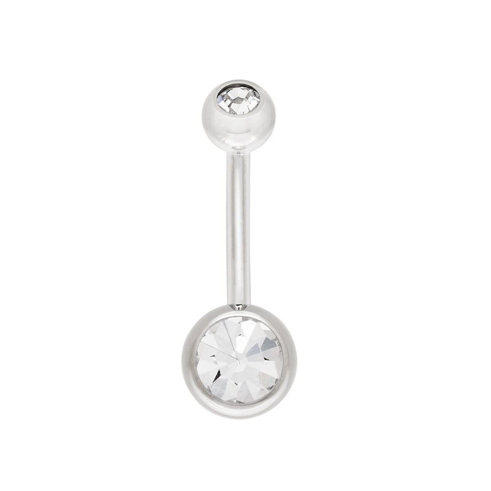 Double Bezel Titanium Navel Curve