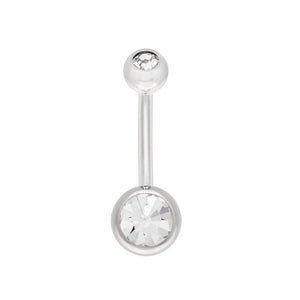 Double Bezel Titanium Navel Curve