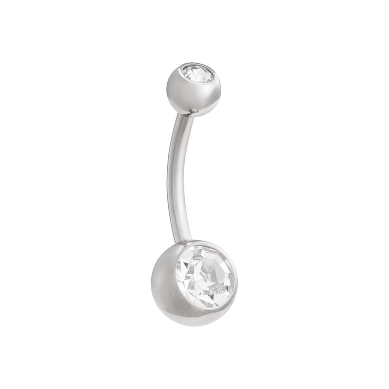 Double Bezel Titanium Navel Curve