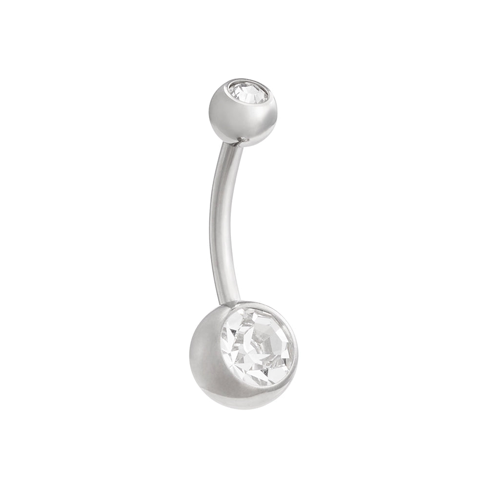 Double Bezel Titanium Navel Curve