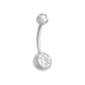 Double Bezel Titanium Navel Curve