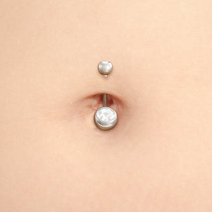 Double Bezel Titanium Navel Curve