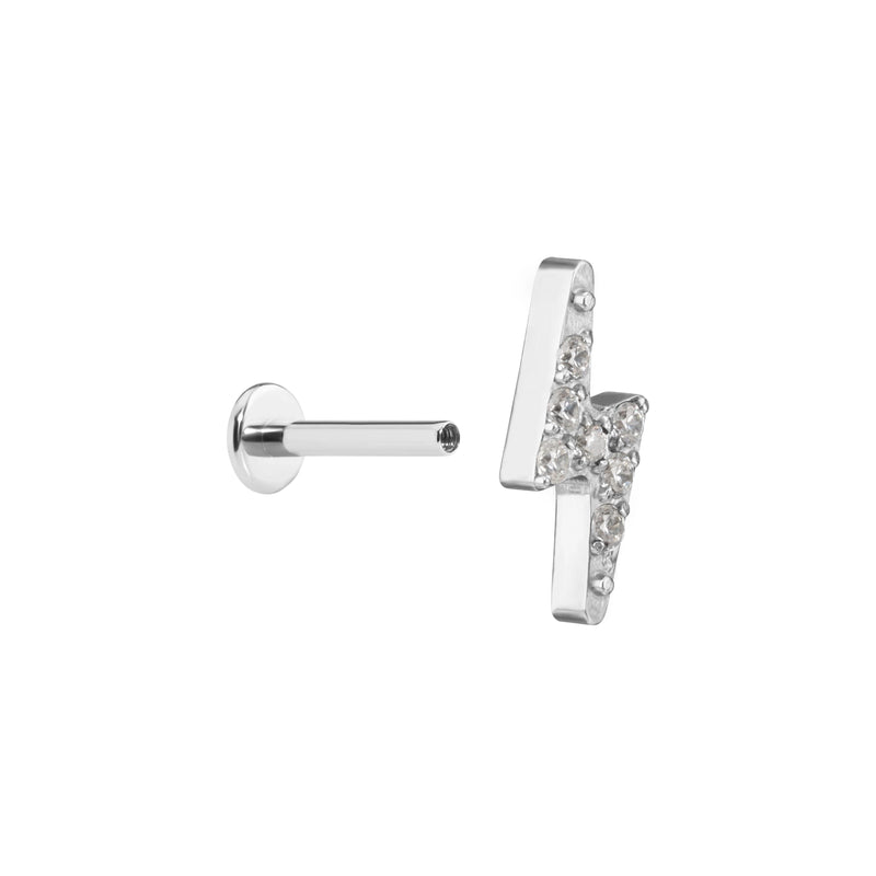 Gemmed Bolt Titanium Top - Threaded