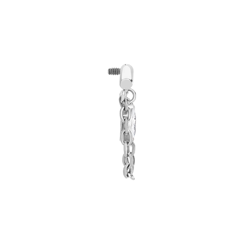 Titanium Marquise Helix Drape Top - Threaded
