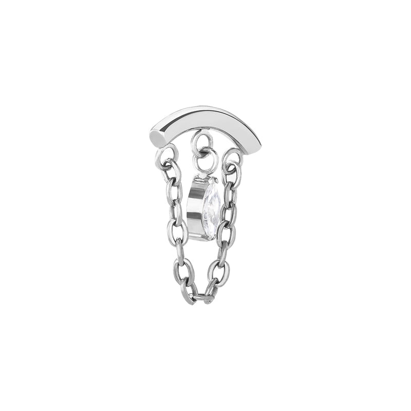 Titanium Marquise Helix Drape Top - Threaded