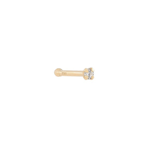 Gold Genuine Diamond Nostril Stud