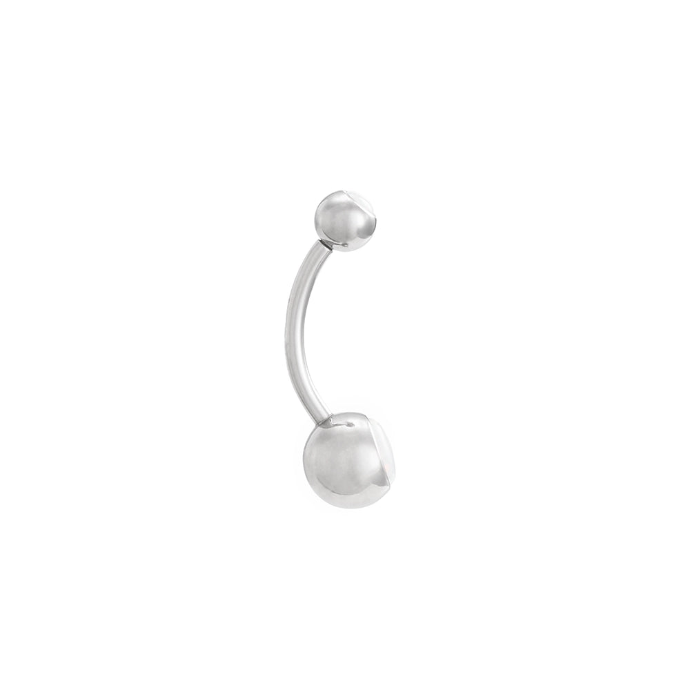 Double Opal Titanium Navel Curve