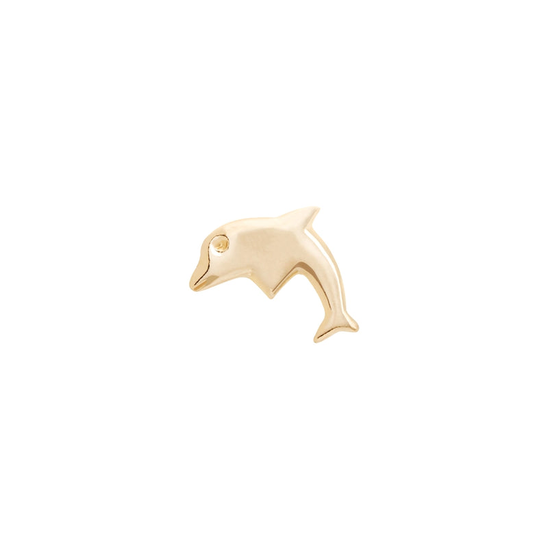 Gold Dolphin Nostril Stud