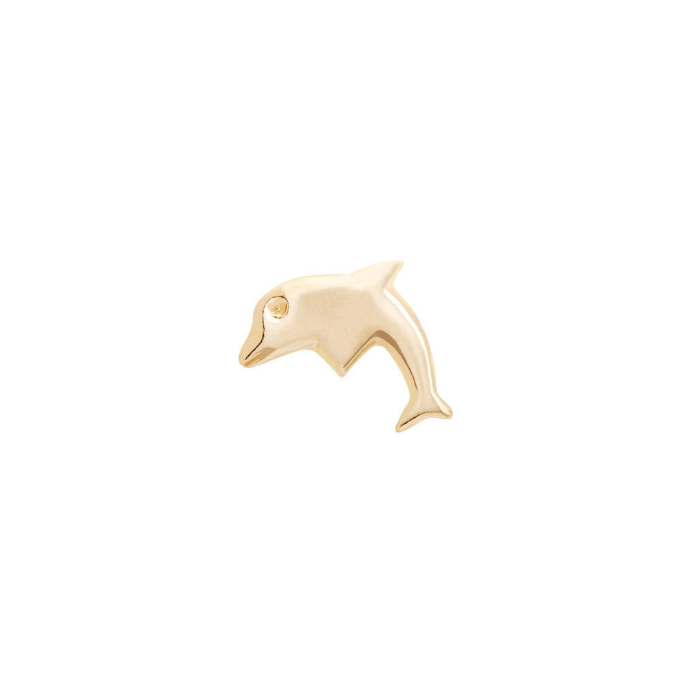 Gold Dolphin Nostril Stud
