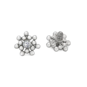 Micron Bead Cluster Titanium Top - Threaded