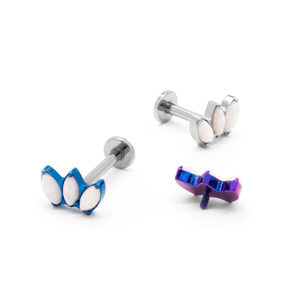 Opal Marquis Fan Titanium Top - Threaded