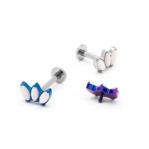 Opal Marquis Fan Titanium Top - Threaded