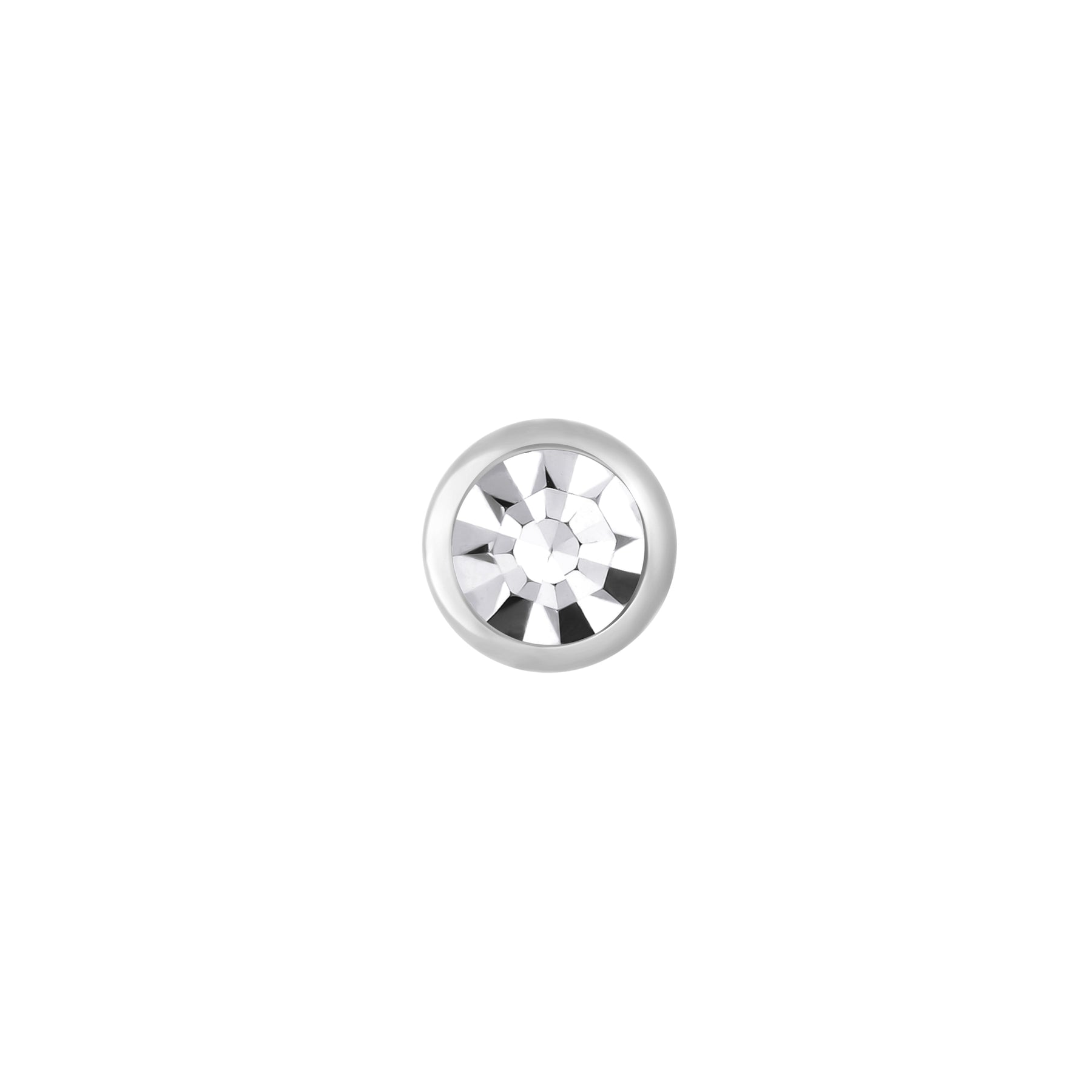Steel Bezel Gem Top - Internally Threaded