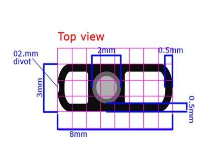 Dermal Titanium Anchor with Square Base