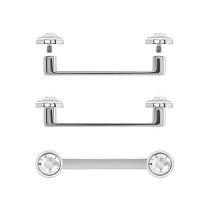 Flat Titanium Surface Barbell - Threaded