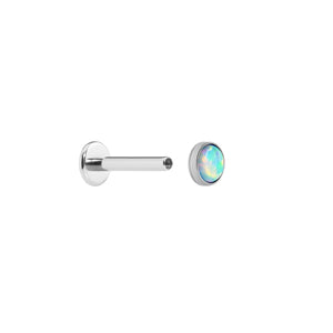 Bezel Set Opal Titanium Top - Threaded