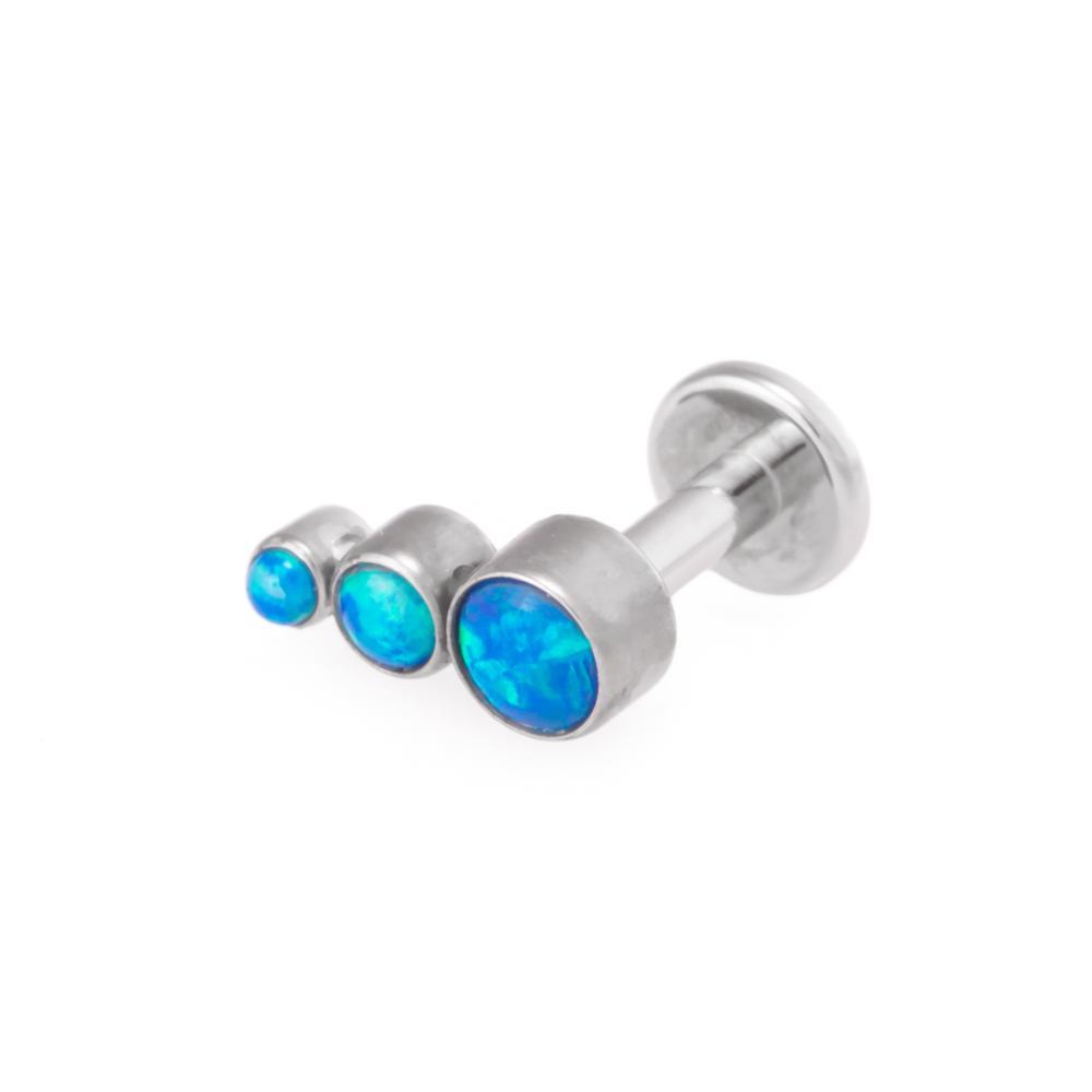 Tapered Opal Cluster Titanium Top - Threaded