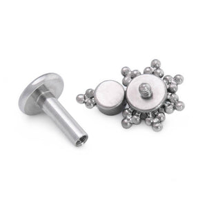 Stacked Micron Beaded Opal Titanium Top - Threaded