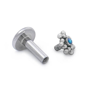 Micron Bead Cluster Titanium Top - Threaded