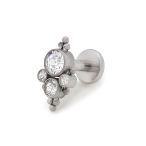 Gem Burst Cluster Titanium Top - Threaded