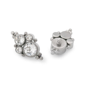 Gem Burst Cluster Titanium Top - Threaded