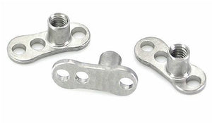 Steel Microdermal Anchor with Three-Hole Base