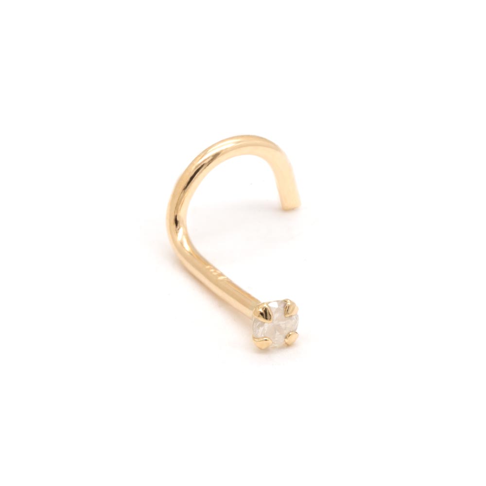 Genuine Diamond Gold Nostril Screw