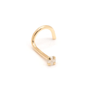 Genuine Diamond Gold Nostril Screw